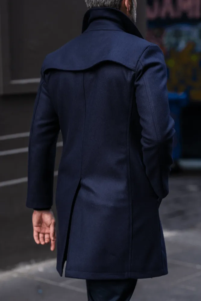 Drake Coat - Navy Wool