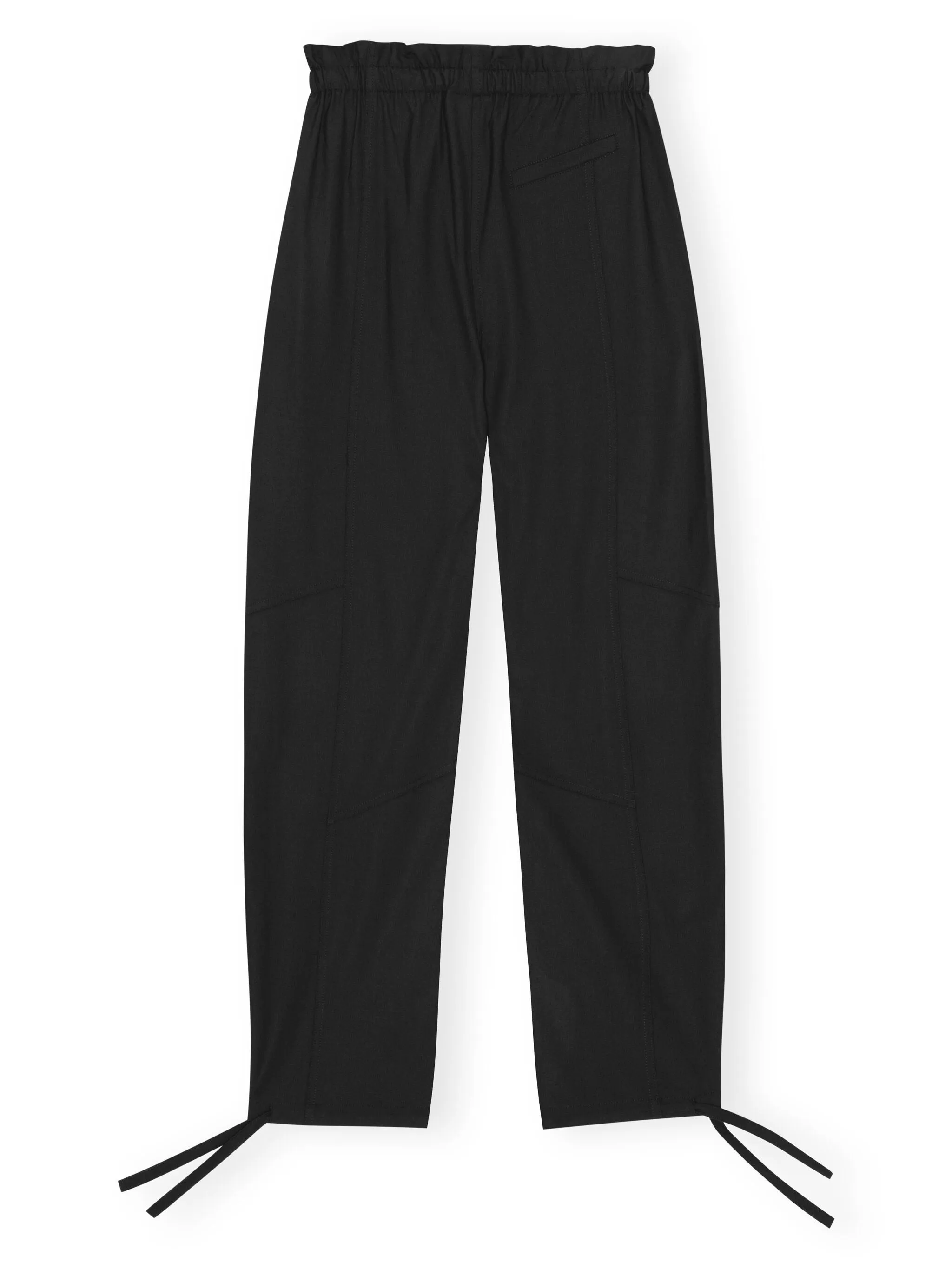 DRAPEY MELANGE DRAWSTRING-WAIST TROUSERS