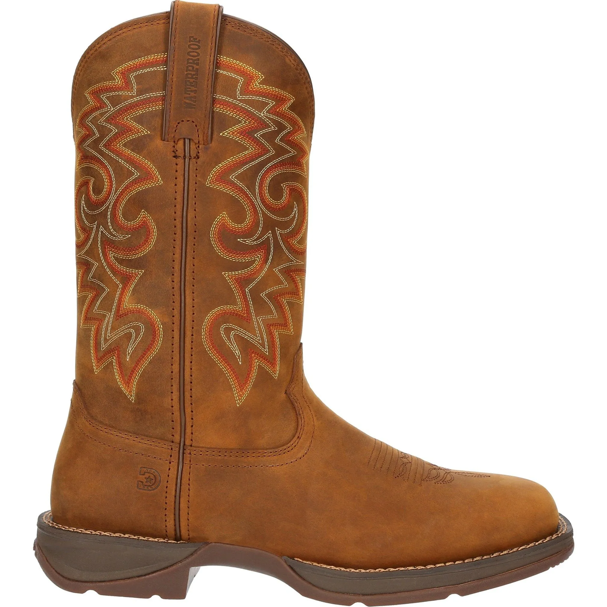 Durango Men's Rebel 12" Square Toe WP Western Boot - Russet - DDB0361