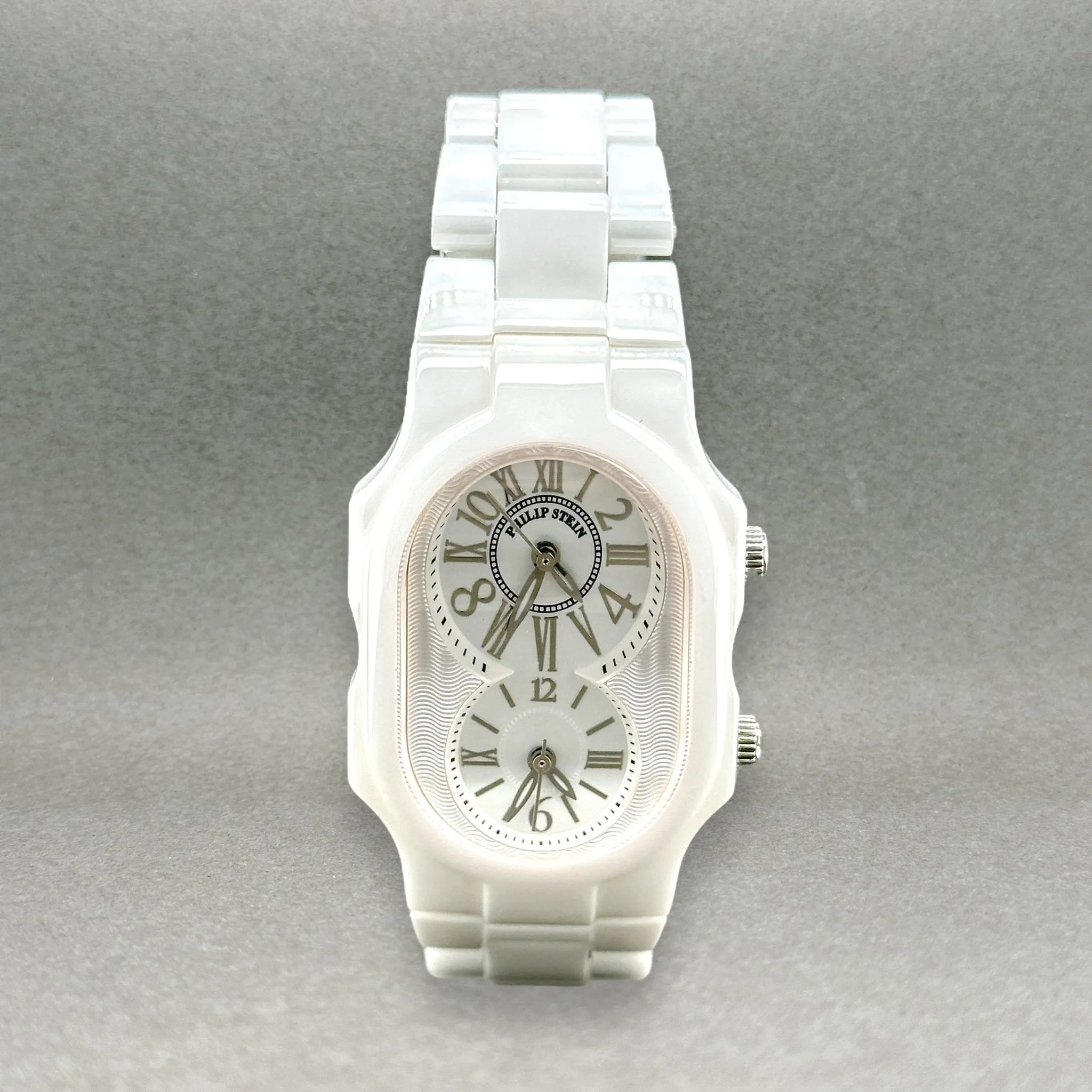 Estate Phillip Stein Teslar White Ceramic Women’s Quartz Watch Ref#1-CW-MW-CW