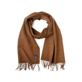 Fox Chestnut Houndstooth Cashmere & Merino Wool Scarf