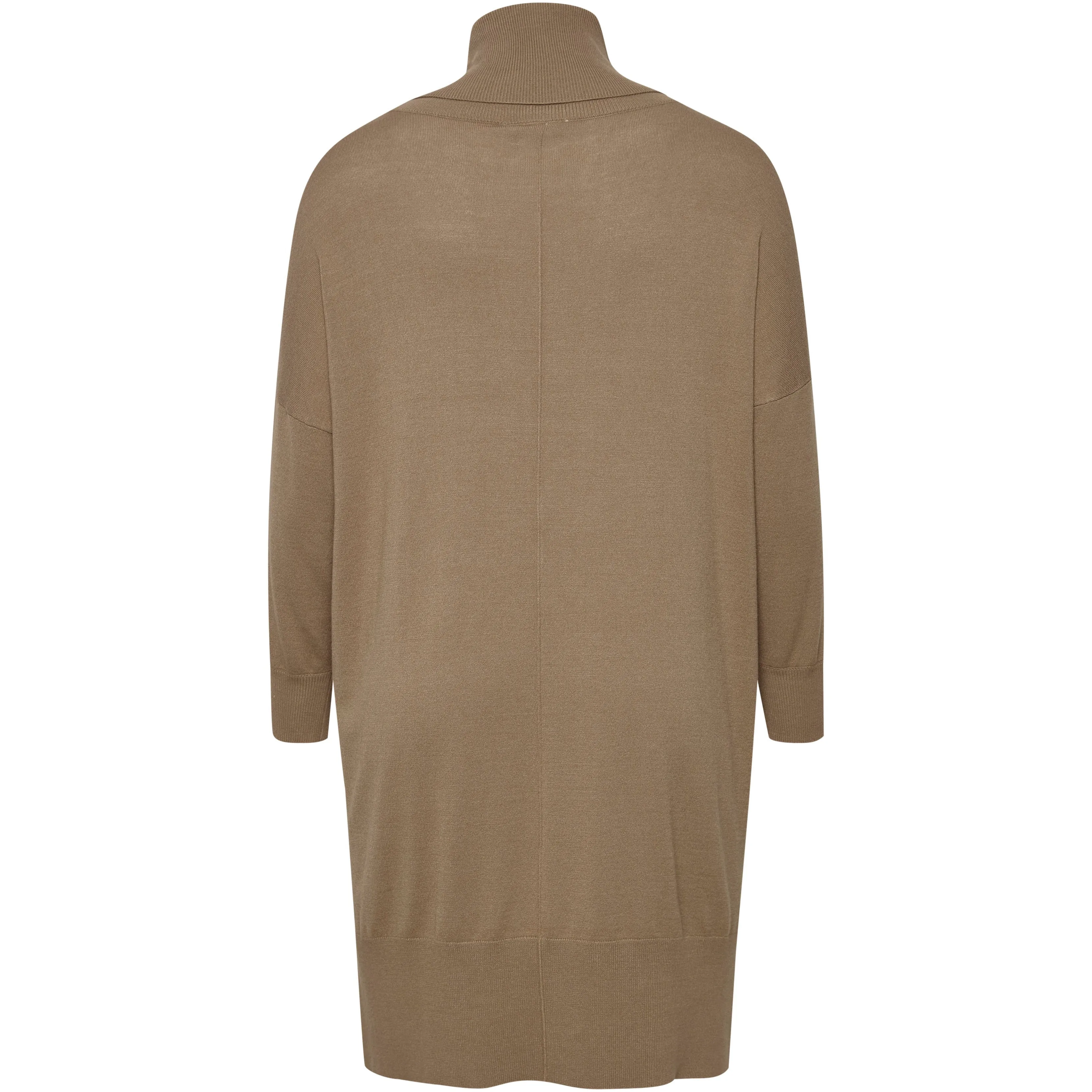 Fransa Plus Knit Dress in Beige