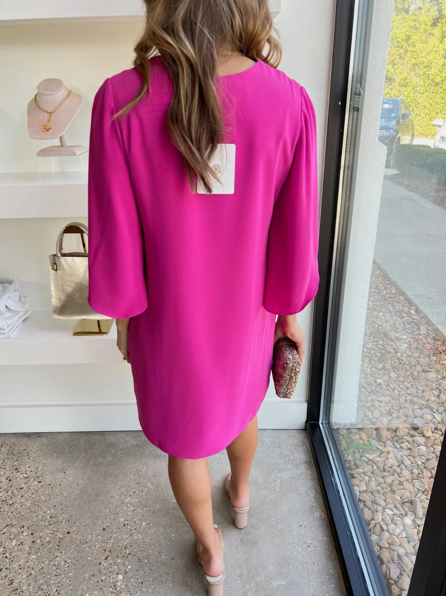 Fuschia Red Meredith Dress