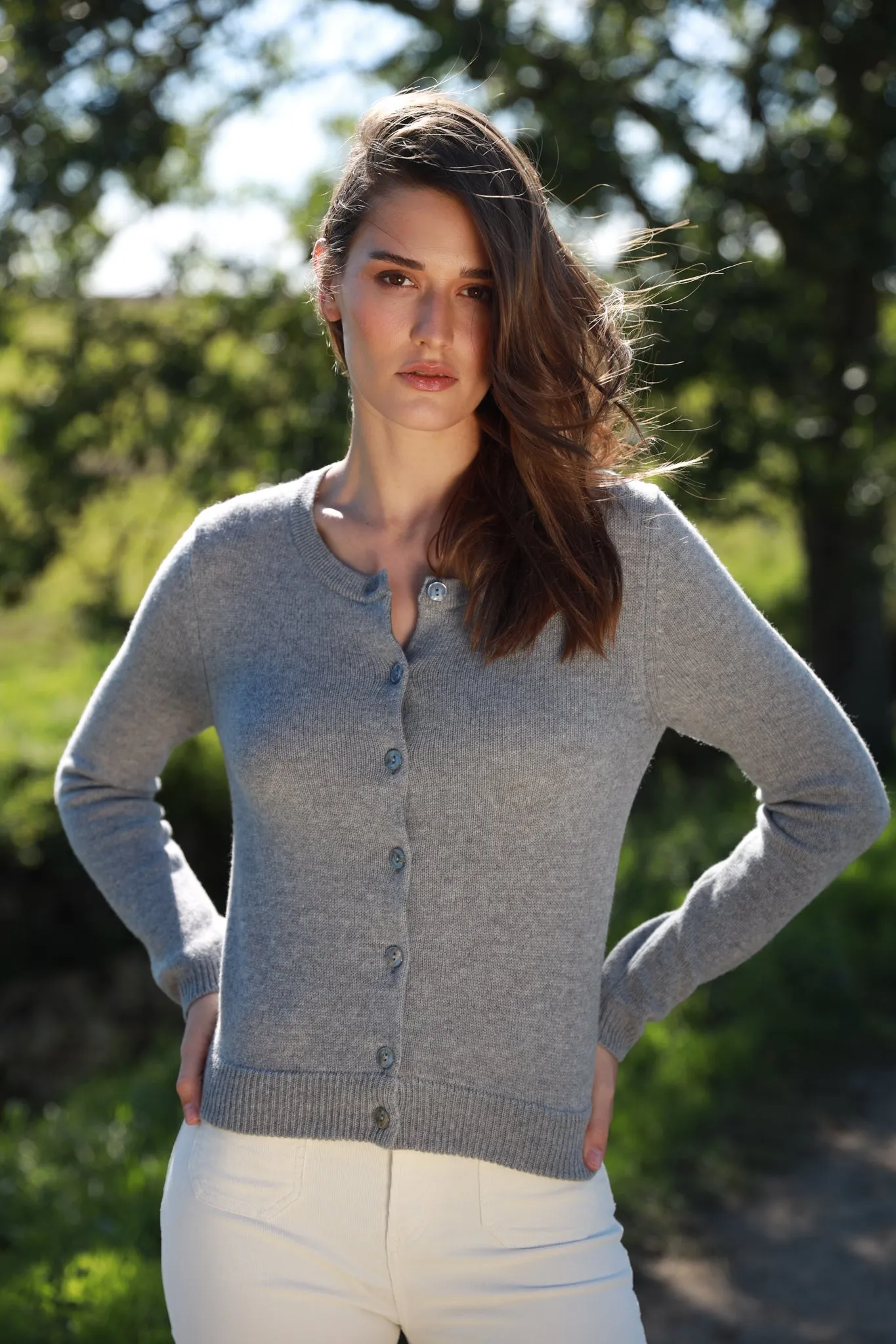 Gilet Charlie en laine et cachemire - Gris