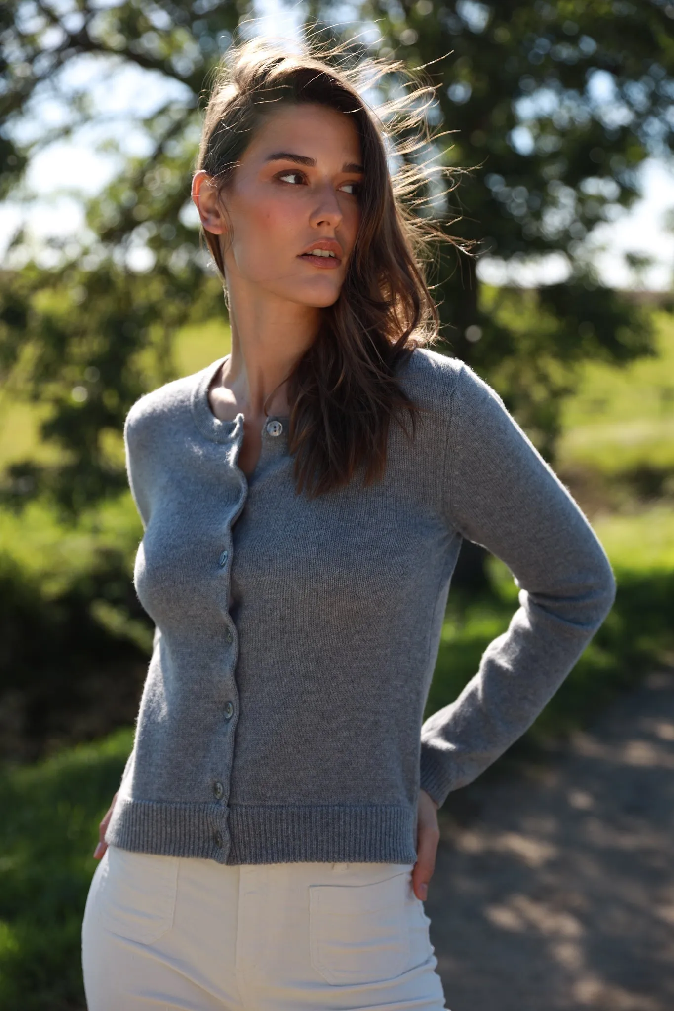 Gilet Charlie en laine et cachemire - Gris