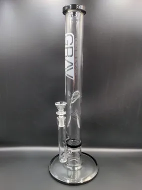 GRAV Large, Black Accent Straight Base W/ Disc Water Pipe