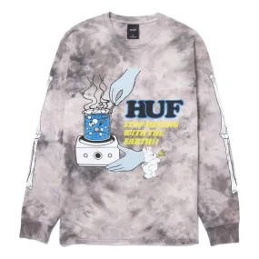 HUF MESS TIEDYE L/S TEE-BLACK