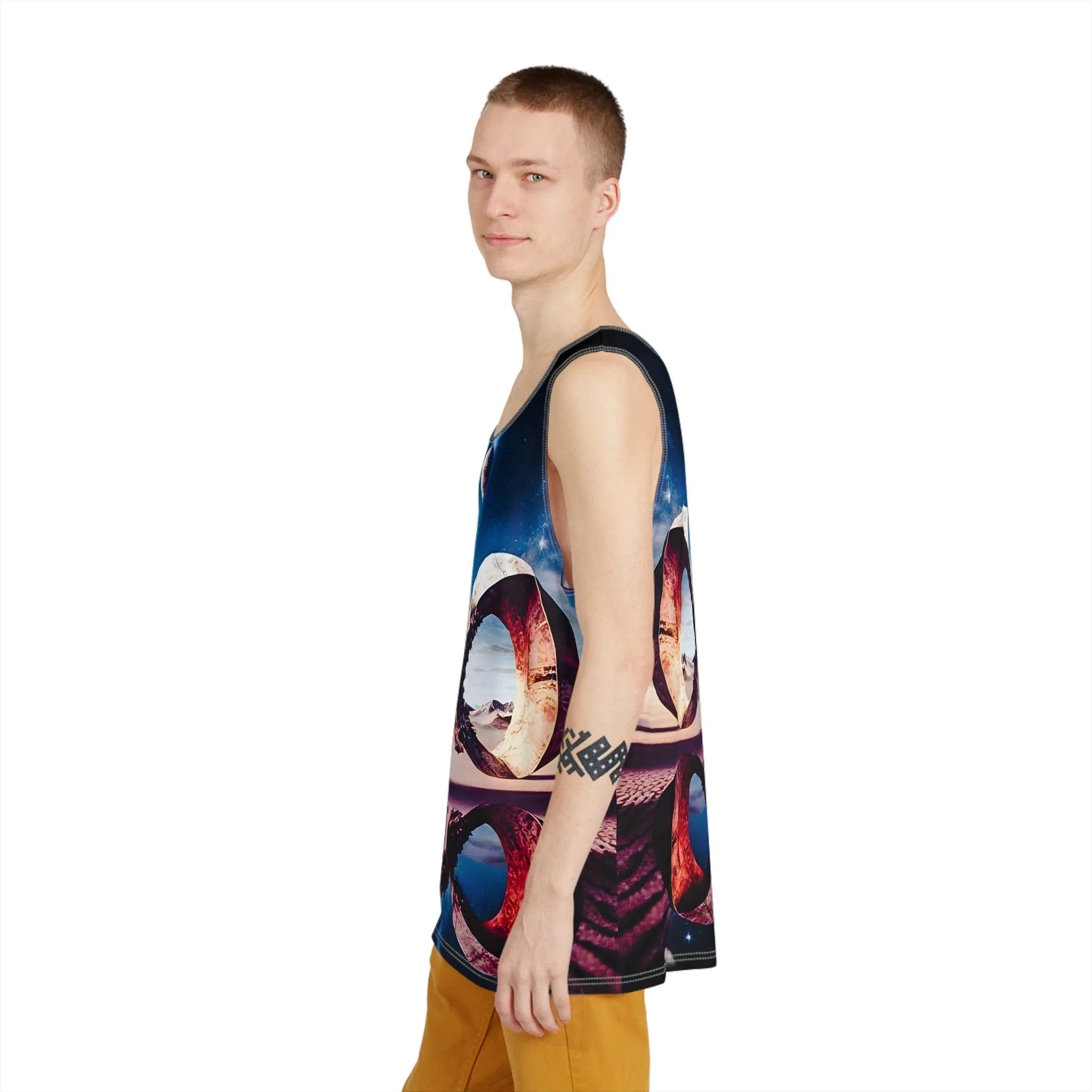 Infinite Possibilities Sublimation Tank Top Sublimation Print All-Over (AOP) Design Tank Top - Stylish Comfort for Festival, Gym, and Streetwear