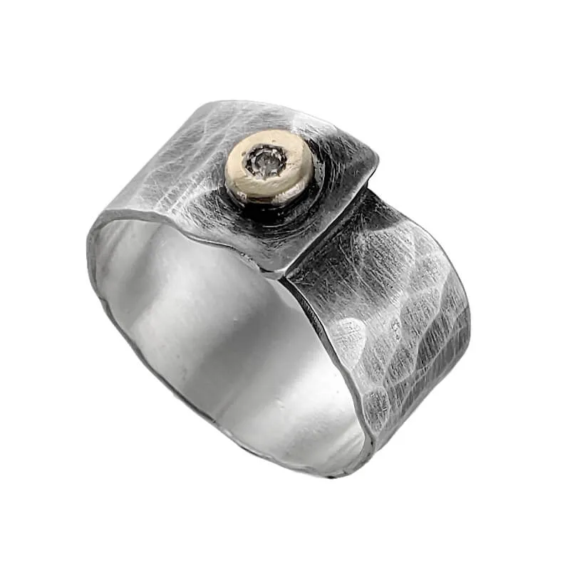 J & I Chocolate Diamond Overlapping Band Ring