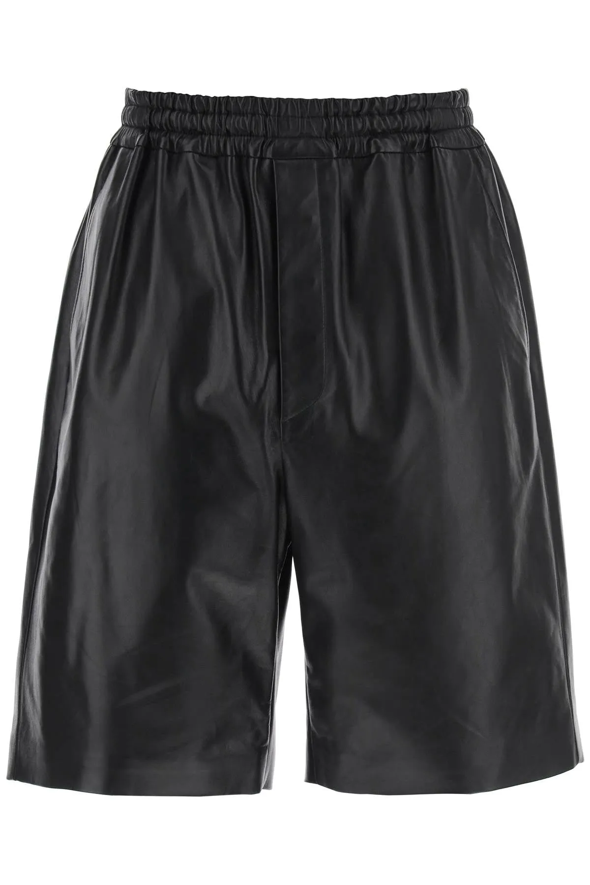 JIL SANDER leather bermuda shorts for