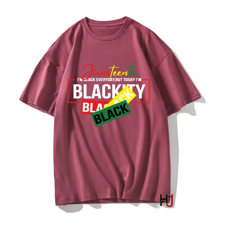 Juneteenth Black History New Streetwear Hipster T-shirt