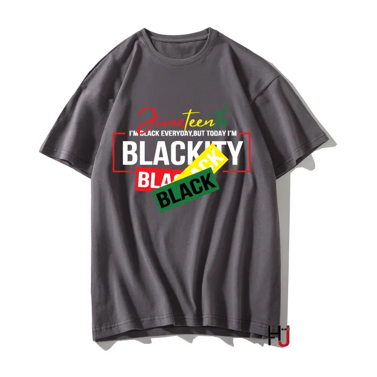 Juneteenth Black History New Streetwear Hipster T-shirt