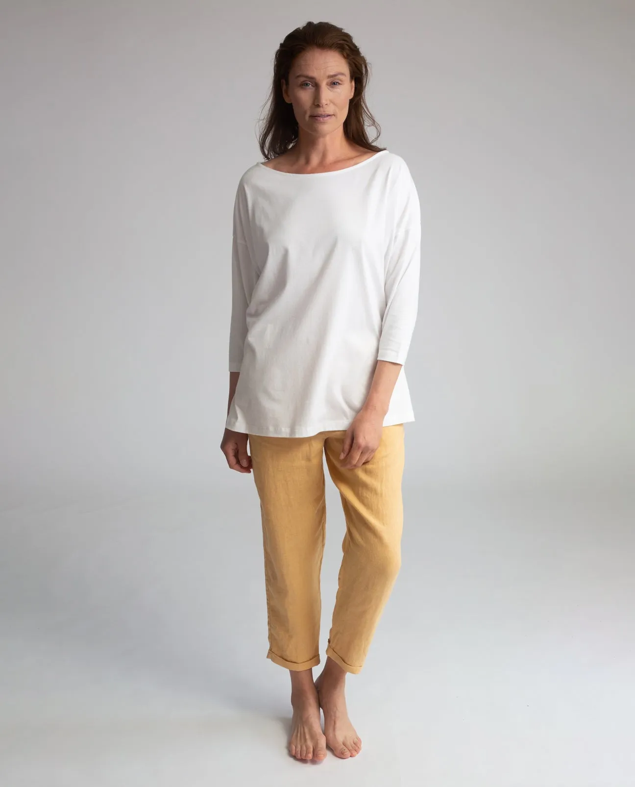 Kayley Linen Trousers In Sunflower