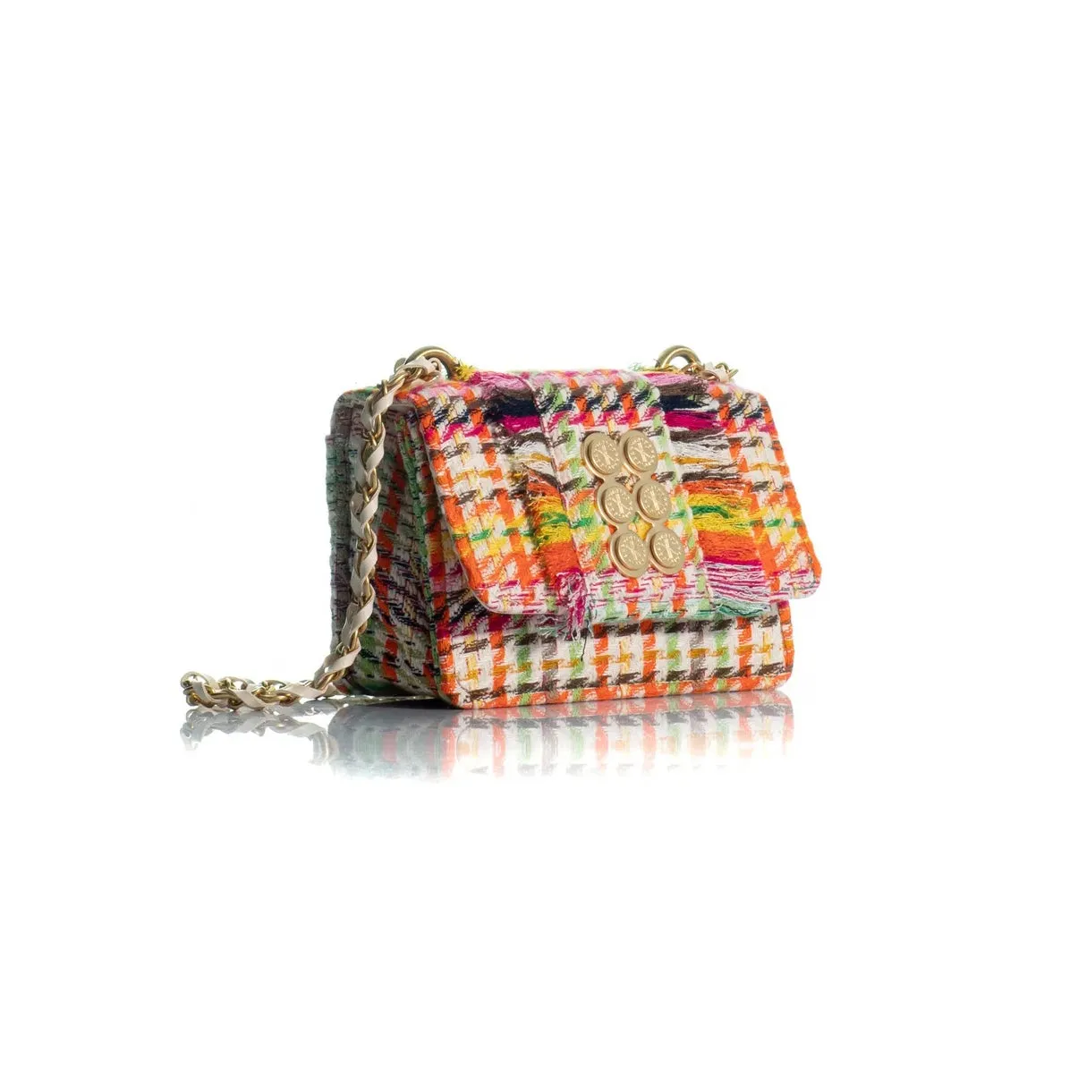 Kooreloo - Fabric Shoulder Bag - Mini Lucerne Multi/Orange-Green