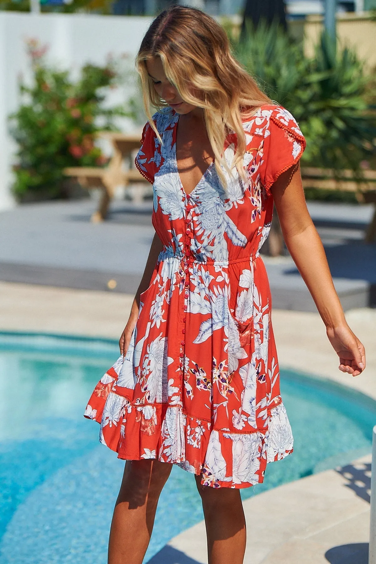 Lizzie Mini Dress St Tropez Print