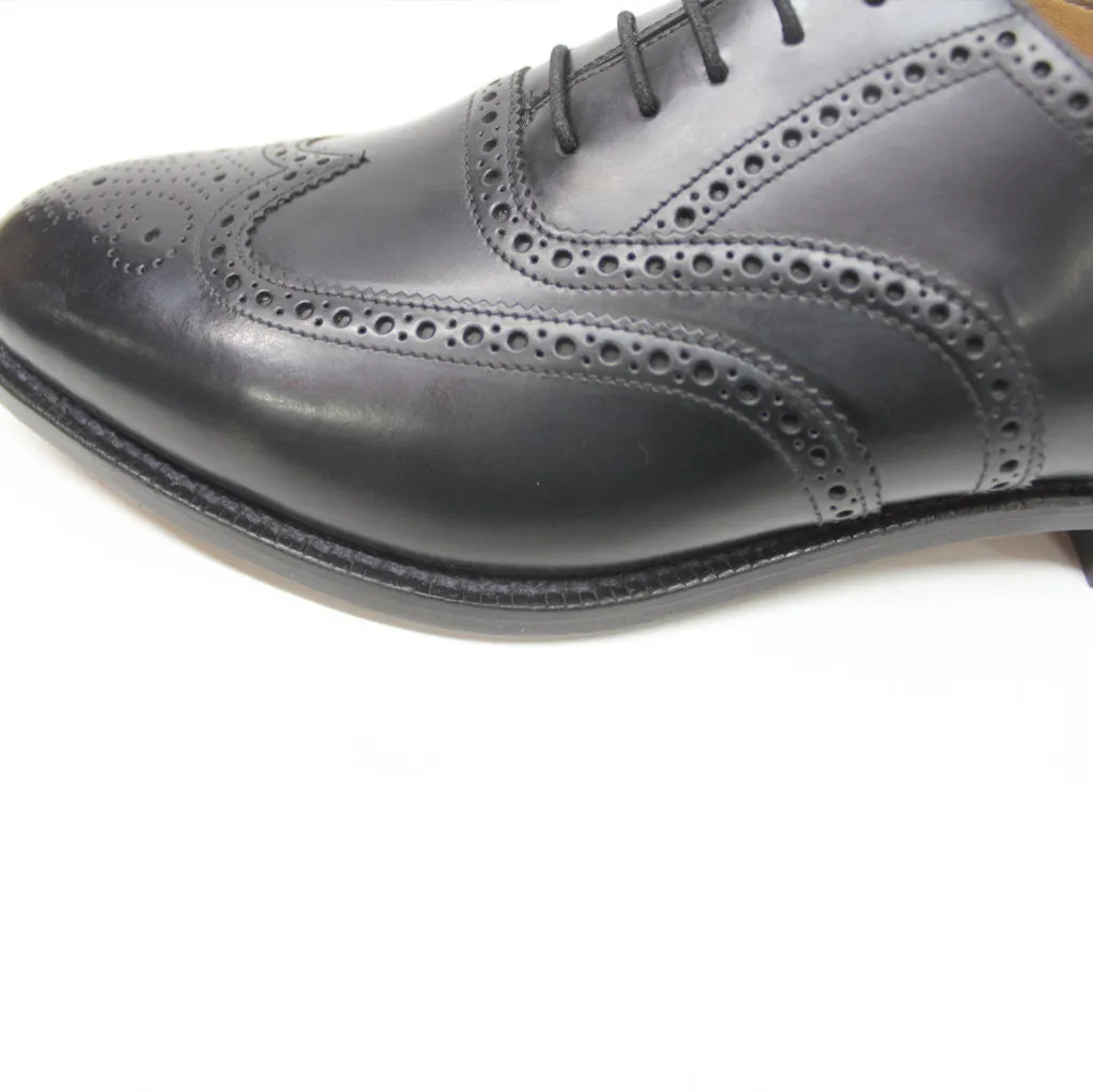 Loake 202 Black Mens Leather Lace-up Brogues Wingtip Oxford Shoes - UK 11