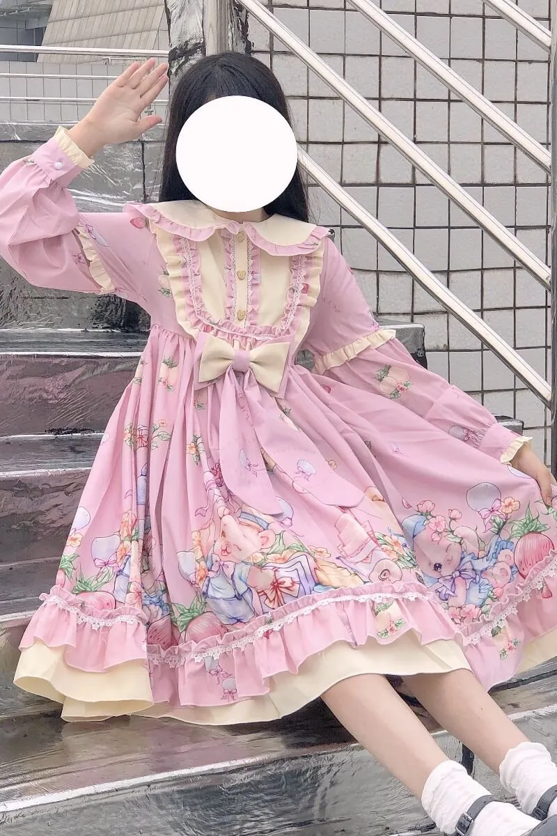 Lolita doll party dress OP long sleeve dress autumn winter BY90061