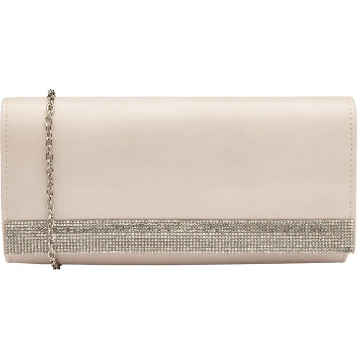 LOTUS Amy Nude Diamante Clutch Bag