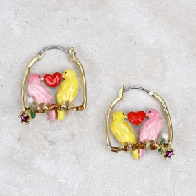 Lovebird Hoop Earrings