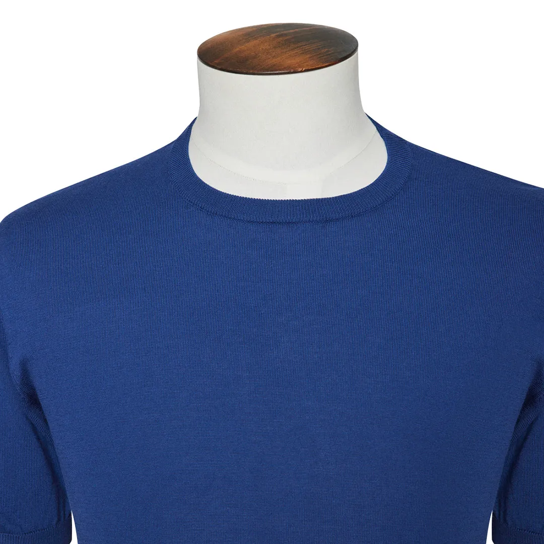 Marine Blue Ribbed T-Shirt