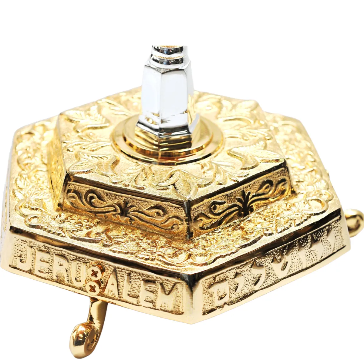 Menorah Gold & Silver Plated Candle Holder from Jerusalem 25.6″ / 65 cm