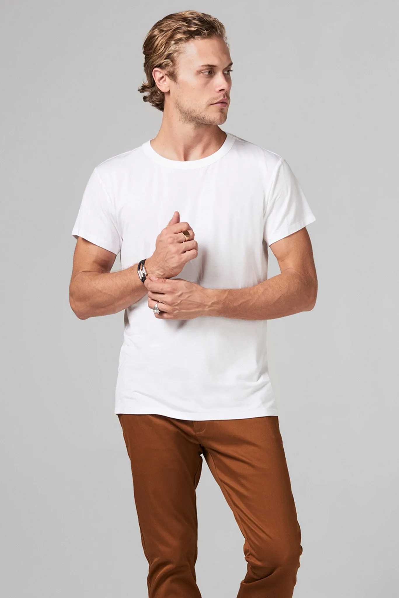 Men's Heavy Cotton Crew Neck Tee