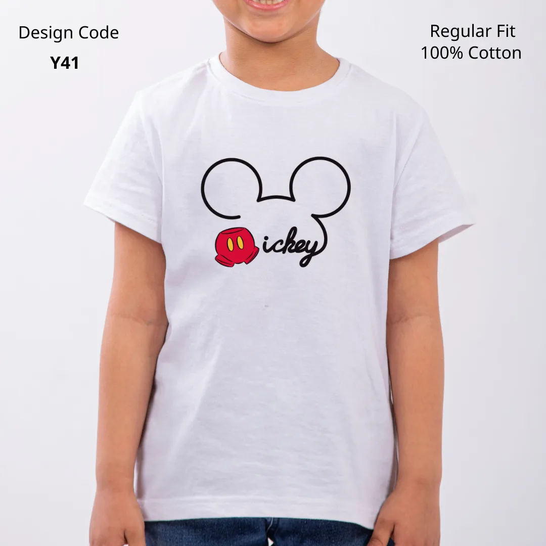 Mickey Mouse Face T-shirt ( Design Y41 )