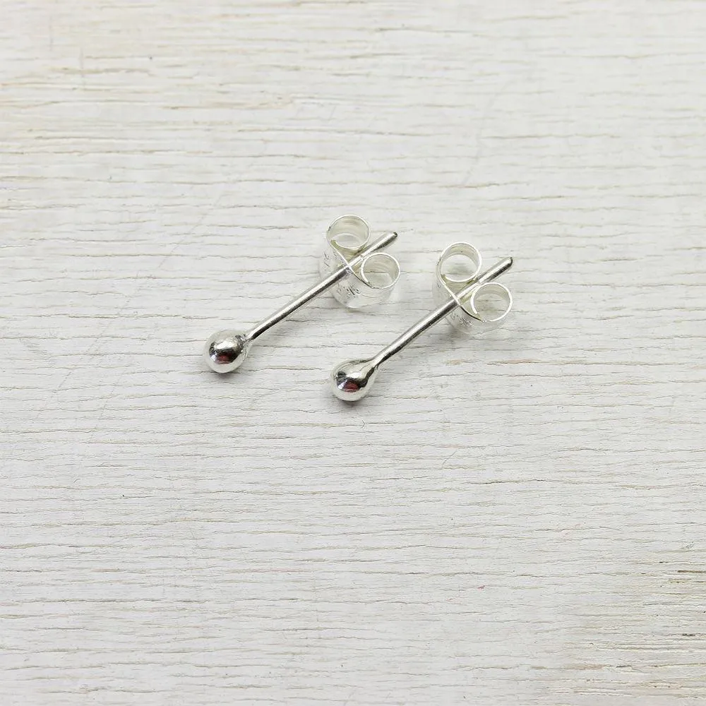 Mini Ball Solid Gold Stud Earrings