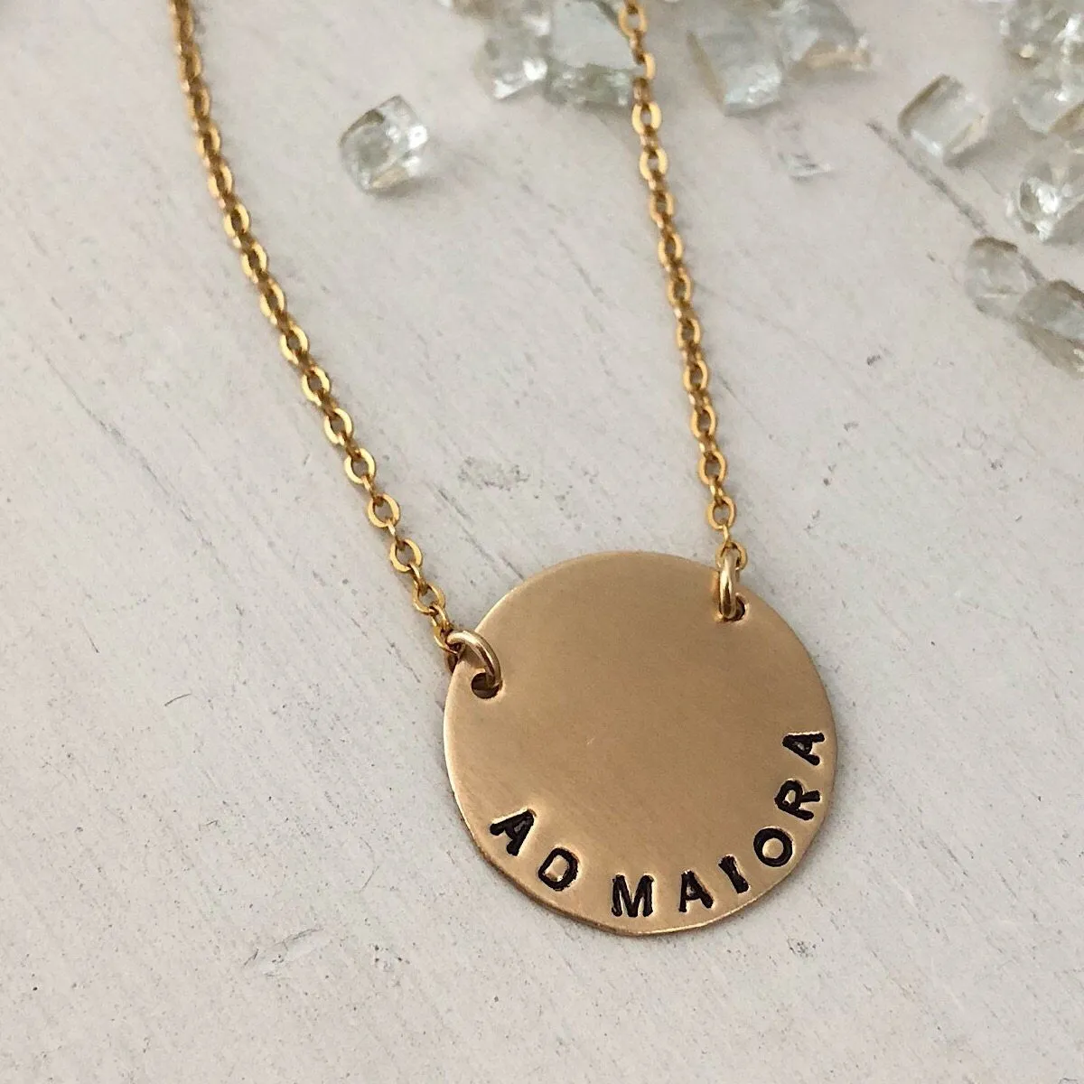 Mini Vida Personalized Disc Necklace