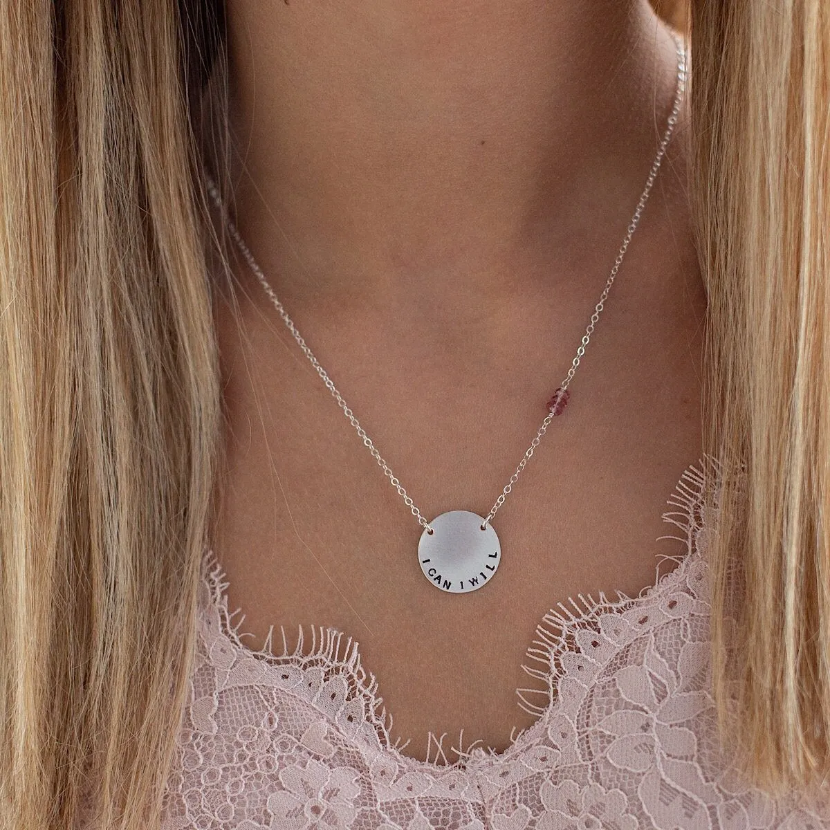 Mini Vida Personalized Disc Necklace