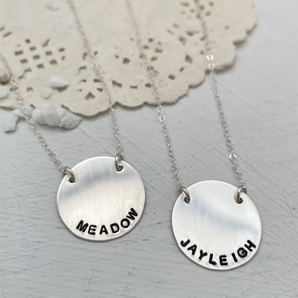 Mini Vida Personalized Disc Necklace