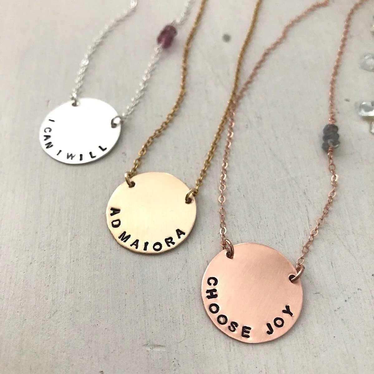 Mini Vida Personalized Disc Necklace