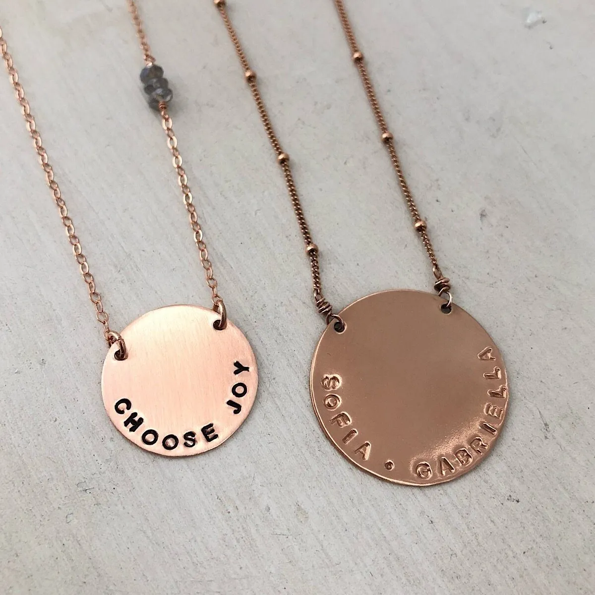 Mini Vida Personalized Disc Necklace