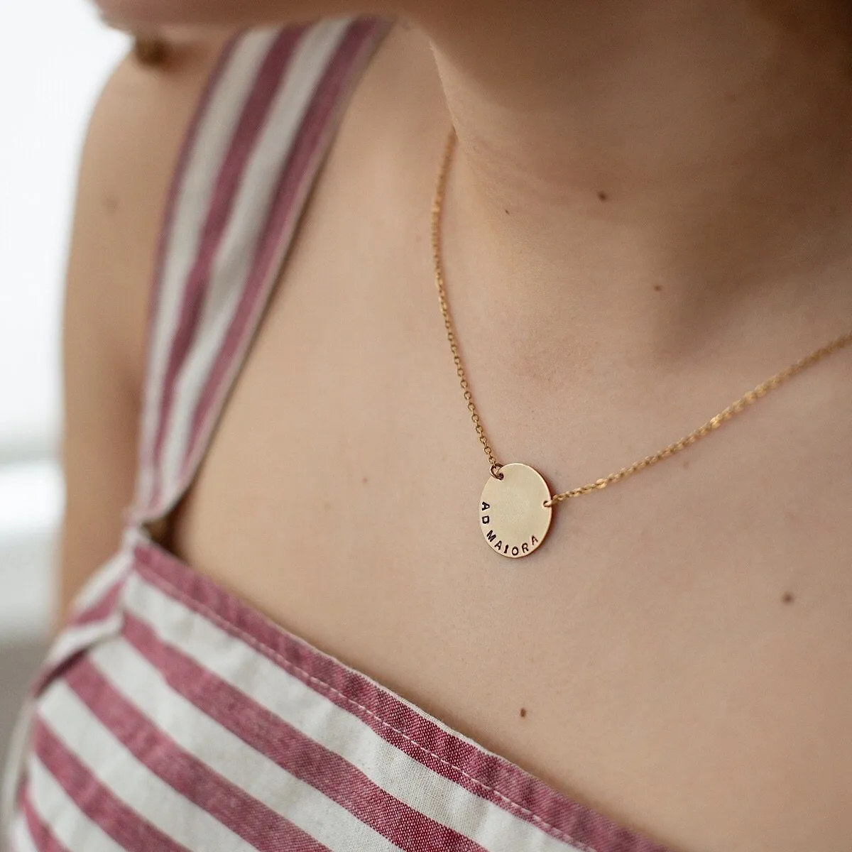 Mini Vida Personalized Disc Necklace