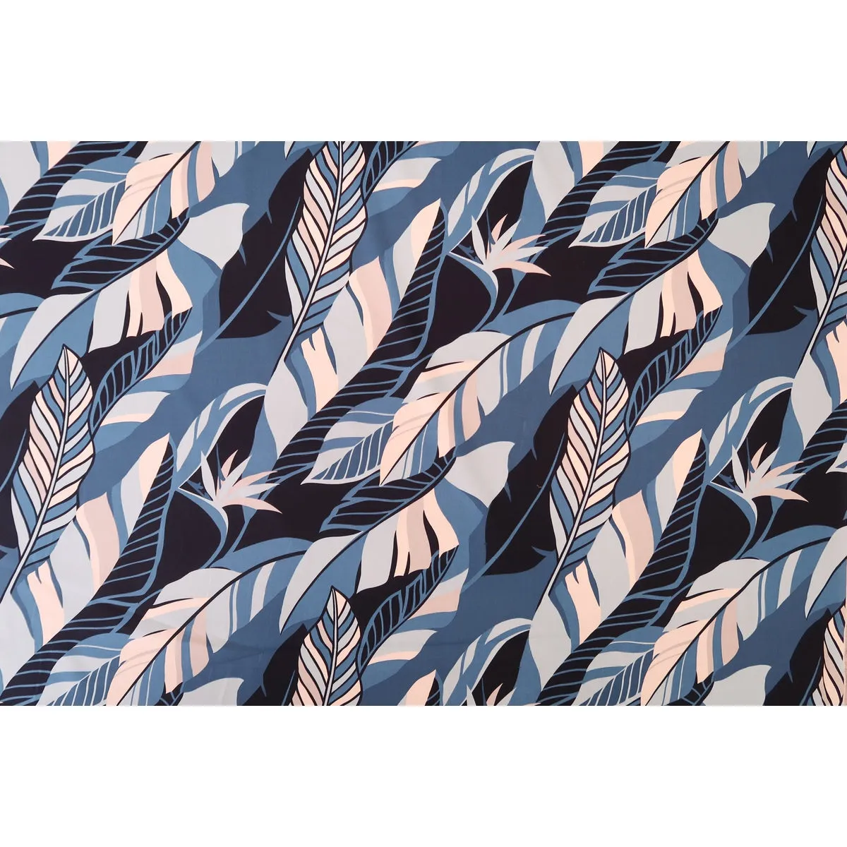 Modern Leaf Blue Hawaiian Design | Blue BLU-0013C