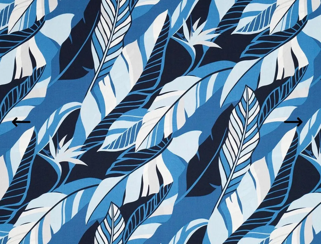 Modern Leaf Blue Hawaiian Design | Blue BLU-0013C