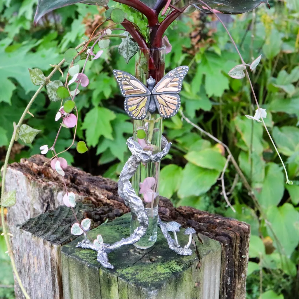 Monarch Butterfly Plant Vase