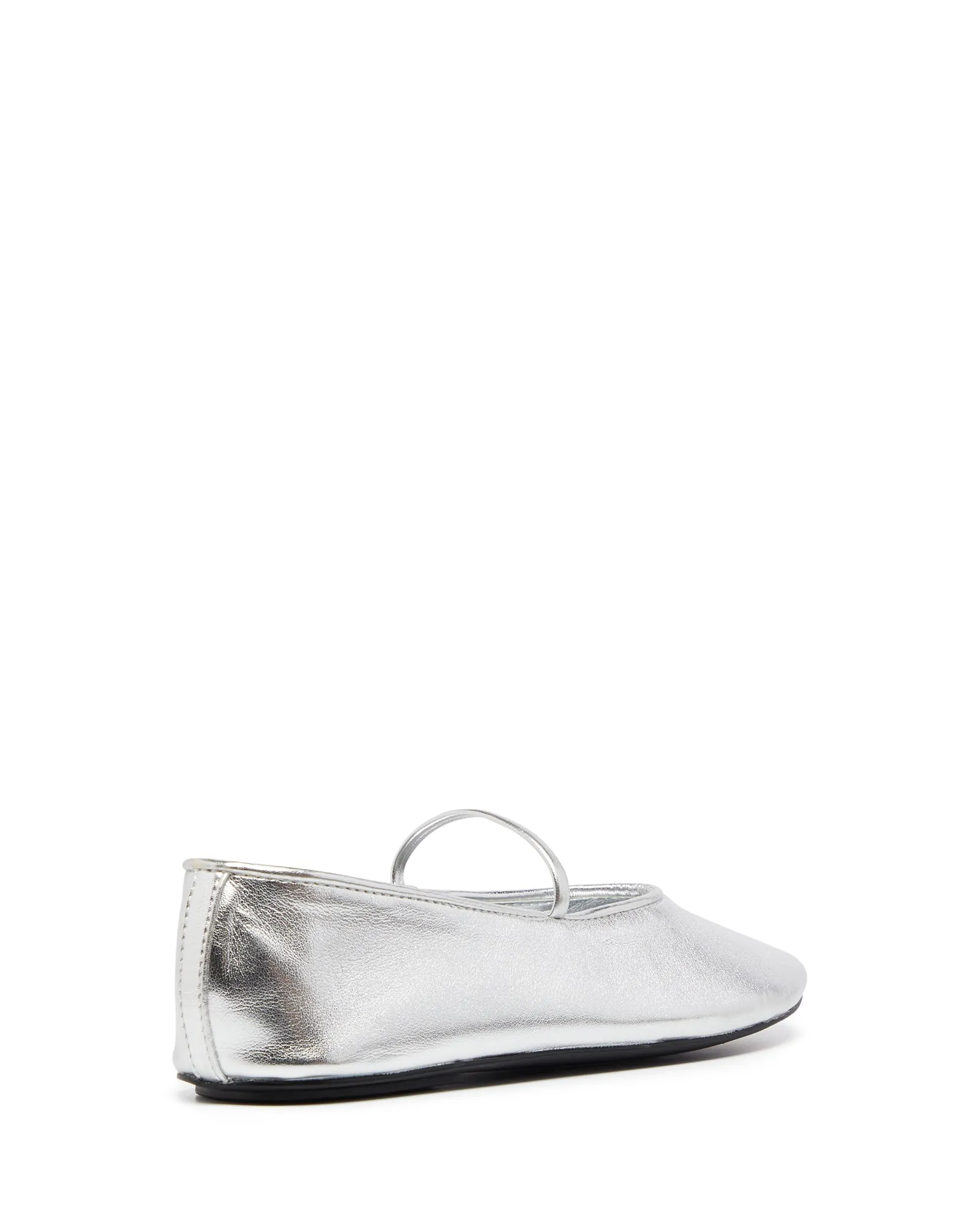 Moncherri Ballet Flat Silver Smooth