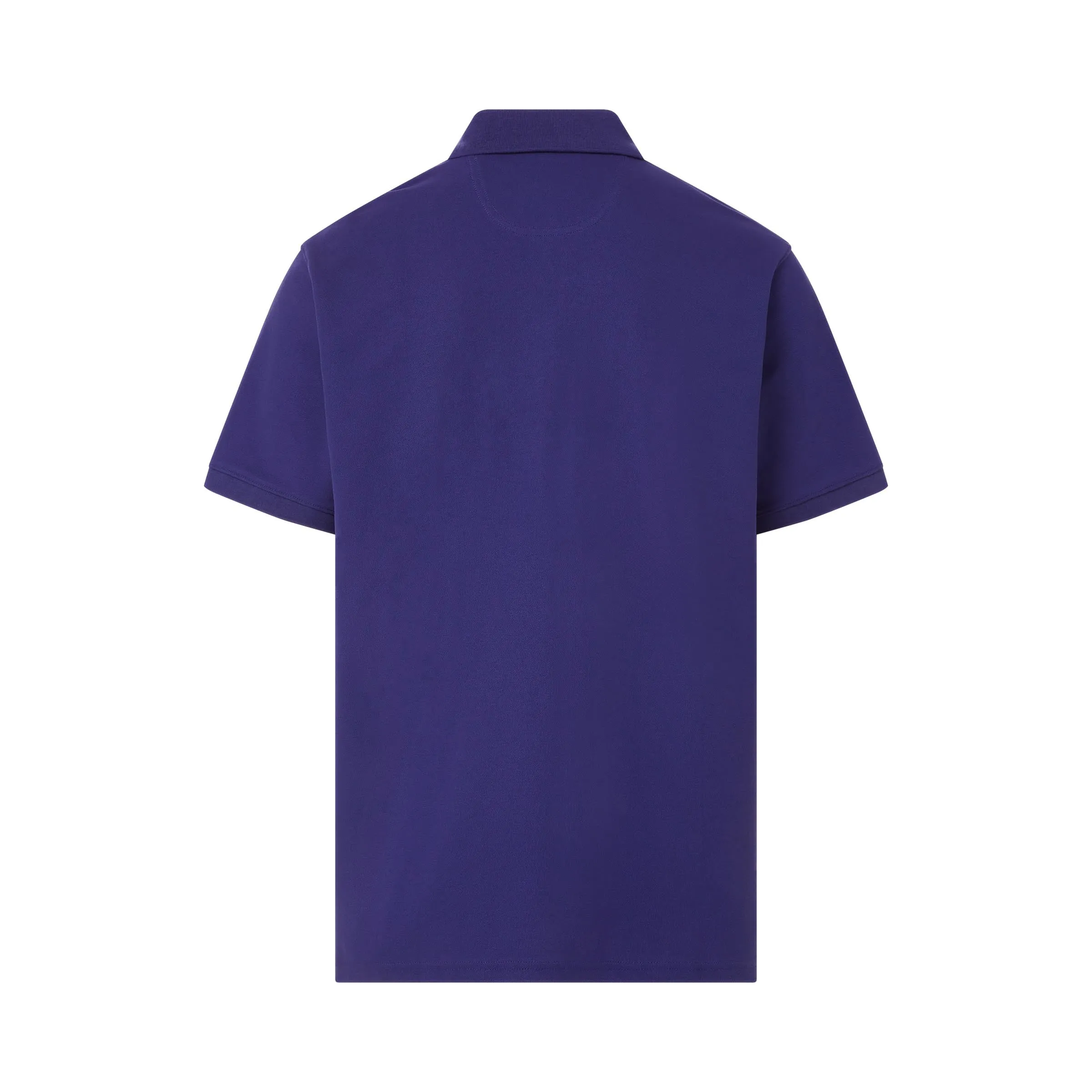 Navy Pique Knit Short Sleeve Polo with Magnetic Closures