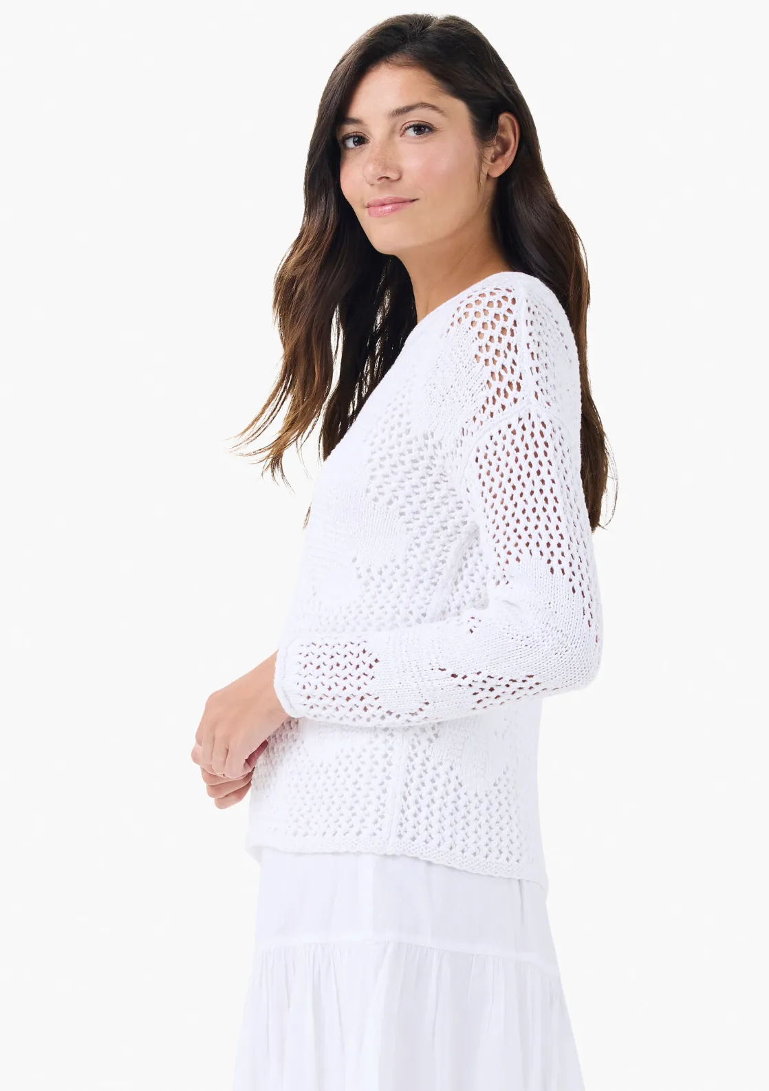 Nic   Zoe sweater, crochet bloom