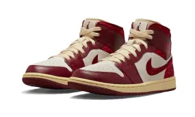 Nike Air Jordan 1 Mid SE Tiki Leaf Team Red (W)