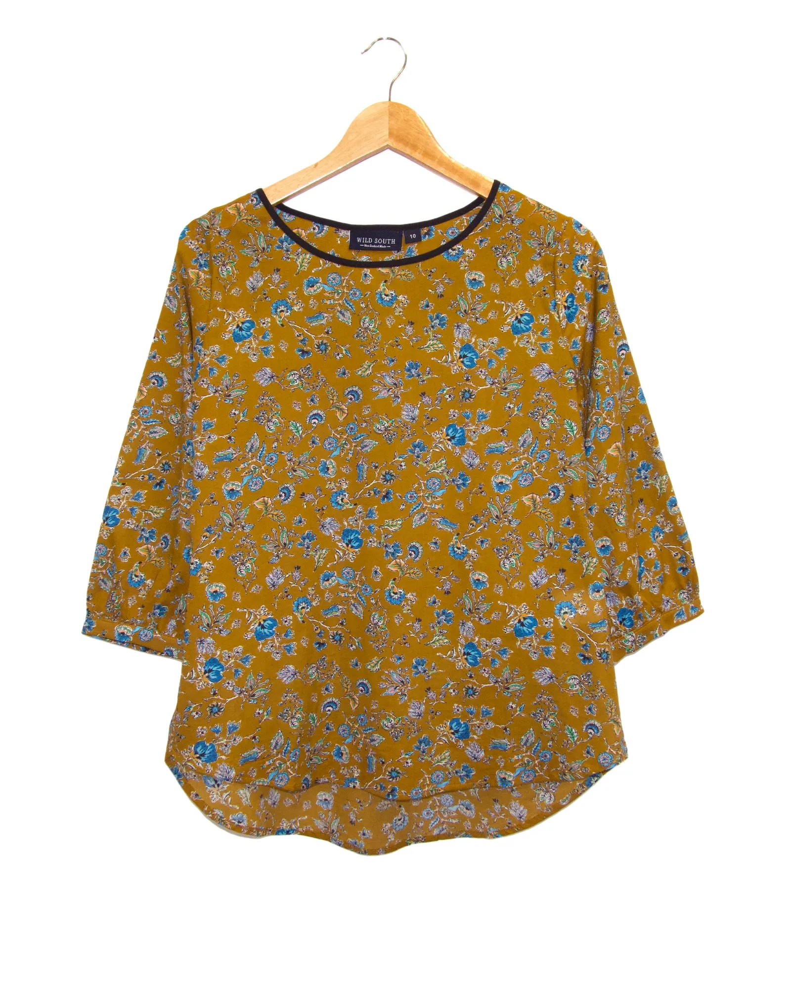 NZ VISCOSE 1/4 SLEEVE TOP