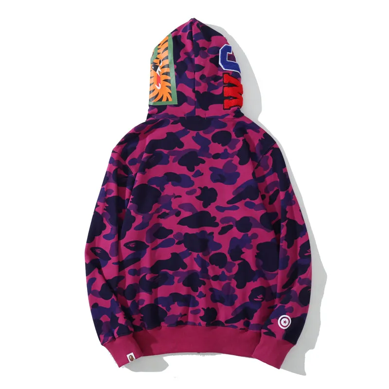 Original Edition Bathing Ape Shark Camo Zip Up