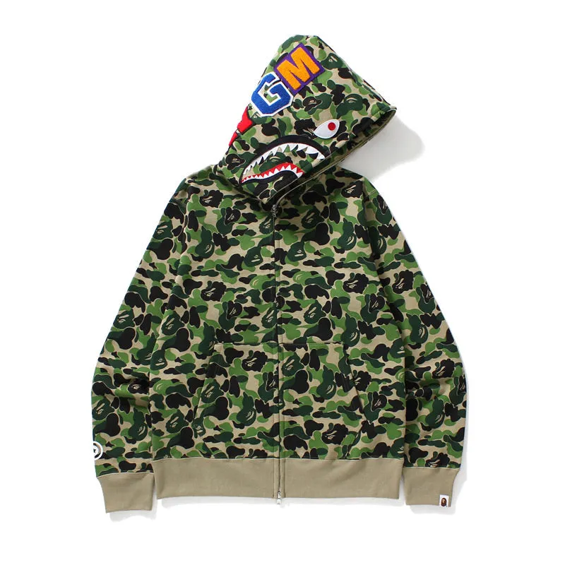 Original Edition Bathing Ape Shark Camo Zip Up