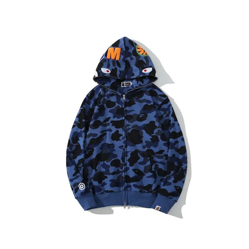 Original Edition Bathing Ape Shark Camo Zip Up