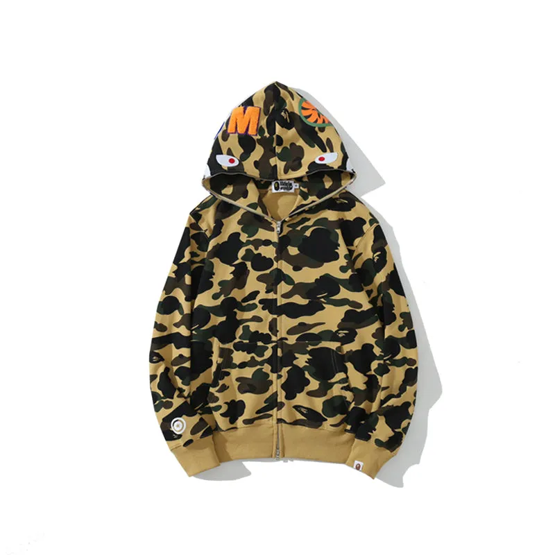 Original Edition Bathing Ape Shark Camo Zip Up