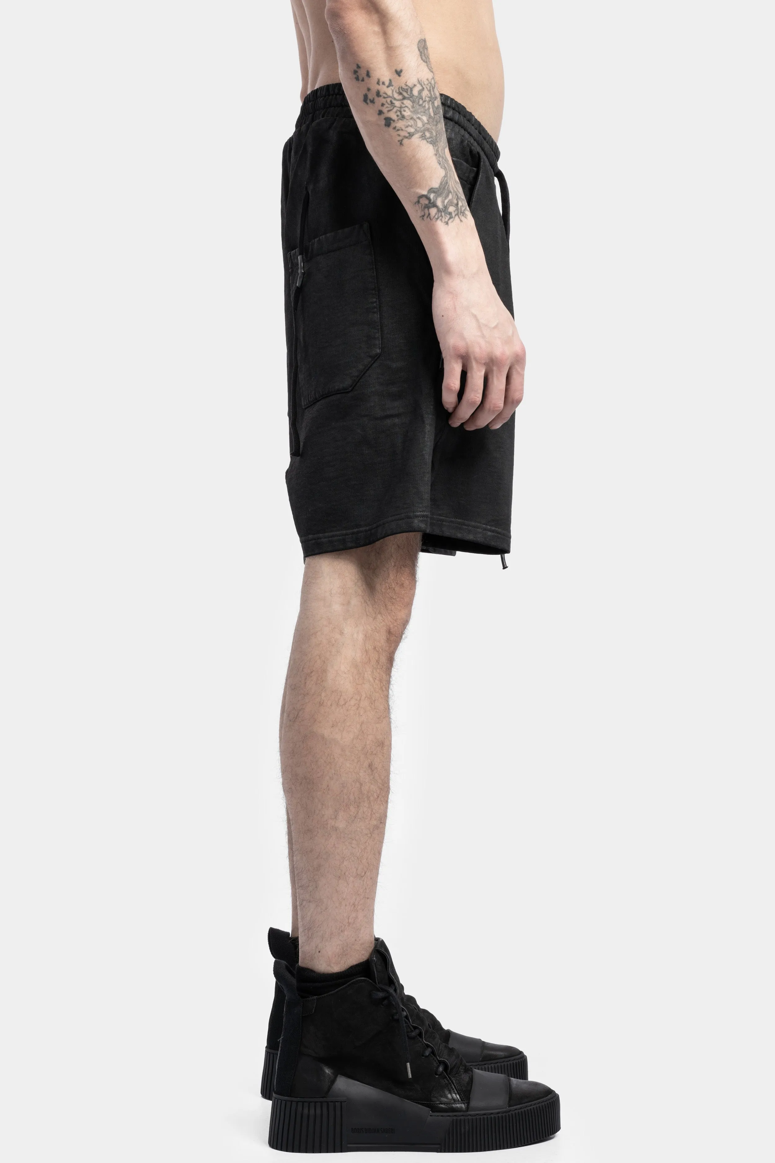 P27 - Coated cotton sweat shorts