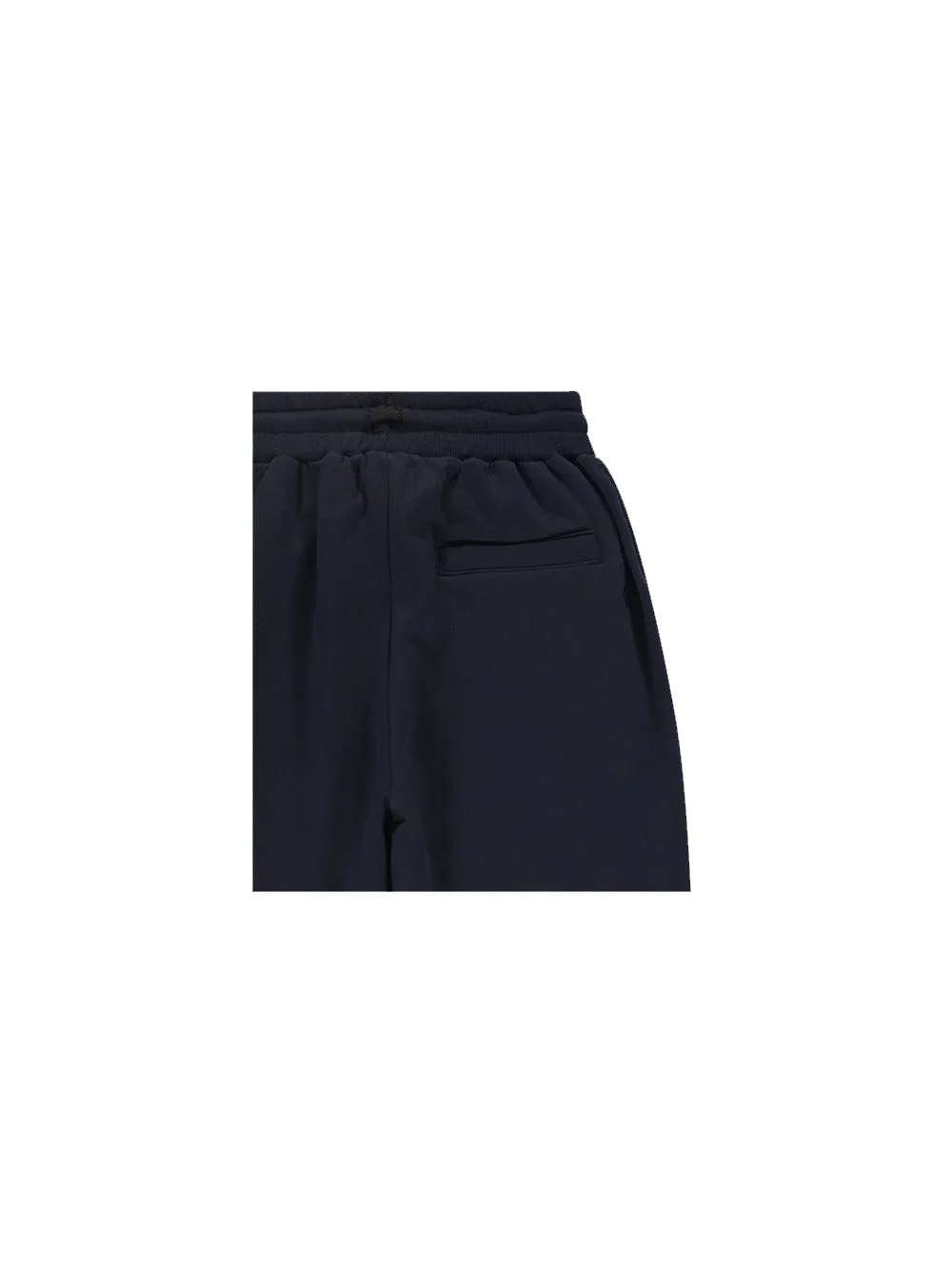 Pantalone In Felpa Con Tasche E Zip - Blu Navy