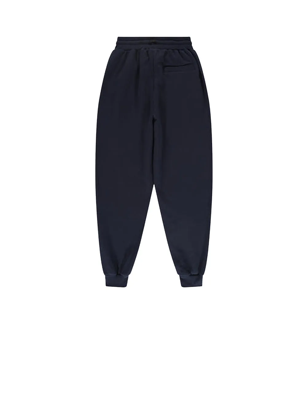 Pantalone In Felpa Con Tasche E Zip - Blu Navy