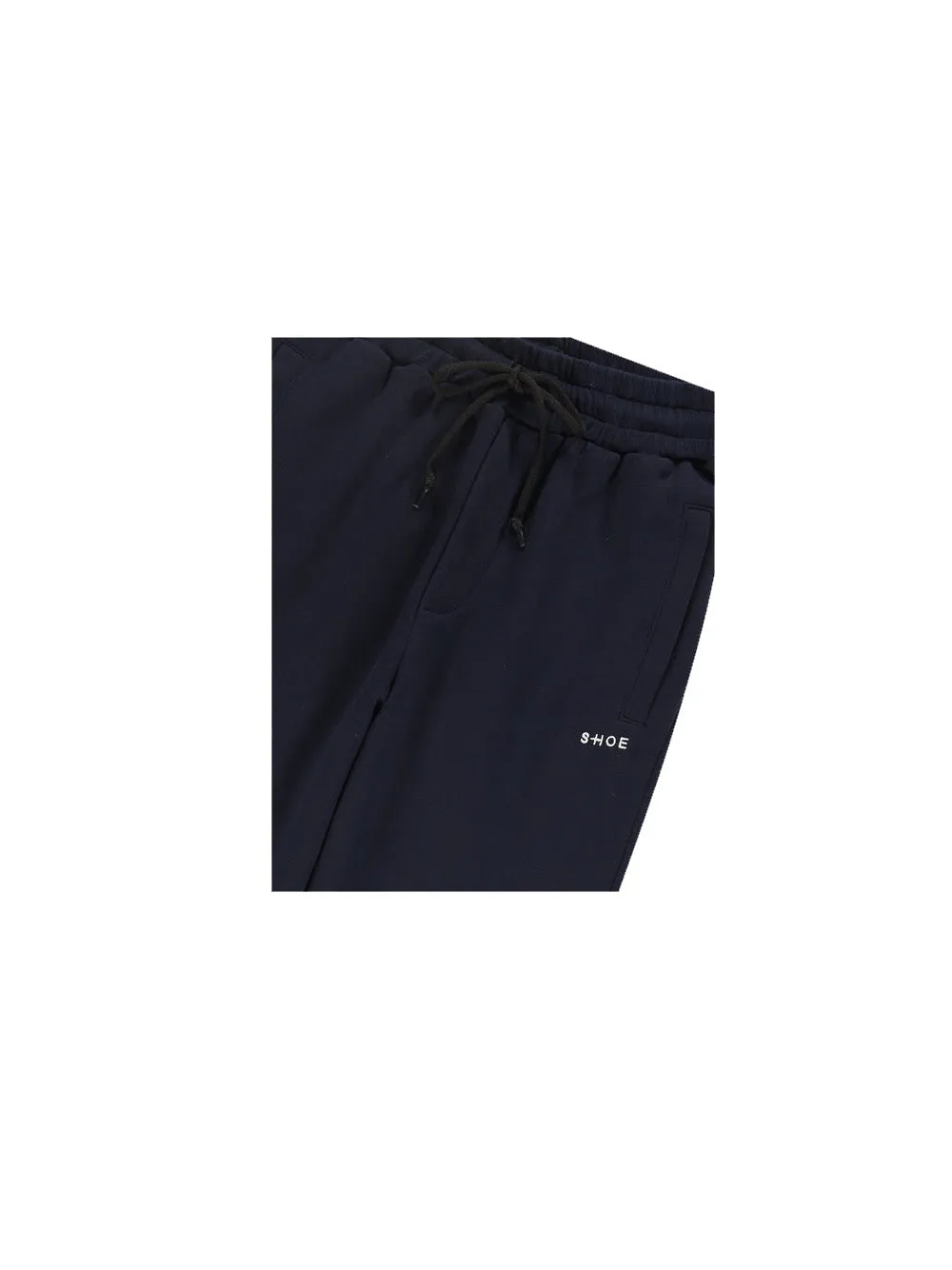 Pantalone In Felpa Con Tasche E Zip - Blu Navy